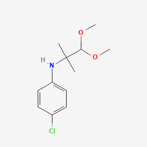 molecular formula C12H18ClNO2 B2996166 4-氯-N-(1,1-二甲氧基-2-甲基丙烷-2-基)苯胺 CAS No. 306979-56-6