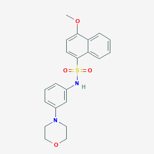 molecular formula C21H22N2O4S B299617 4-methoxy-N-[3-(4-morpholinyl)phenyl]-1-naphthalenesulfonamide 