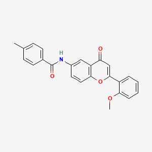 molecular formula C24H19NO4 B2996174 N-(2-(2-methoxyphenyl)-4-oxo-4H-chromen-6-yl)-4-methylbenzamide CAS No. 923211-88-5