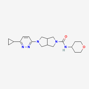 5-(6-cyclopropylpyridazin-3-yl)-N-(oxan-4-yl)-octahydropyrrolo[3,4-c]pyrrole-2-carboxamide