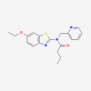 molecular formula C19H21N3O2S B2996187 N-(6-ethoxybenzo[d]thiazol-2-yl)-N-(pyridin-2-ylmethyl)butyramide CAS No. 941968-00-9