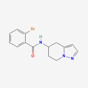 molecular formula C14H14BrN3O B2996190 2-bromo-N-(4,5,6,7-tetrahydropyrazolo[1,5-a]pyridin-5-yl)benzamide CAS No. 2034587-72-7