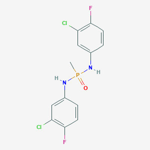 molecular formula C13H11Cl2F2N2OP B029962 N,N'-di(3-chloro-4-fluorophenyl)methylphosphonic diamide CAS No. 647824-32-6