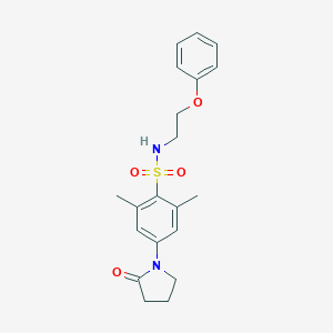 molecular formula C20H24N2O4S B299620 2,6-dimethyl-4-(2-oxo-1-pyrrolidinyl)-N-(2-phenoxyethyl)benzenesulfonamide 