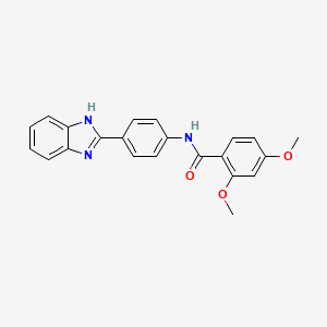 molecular formula C22H19N3O3 B2996200 N-(4-(1H-benzo[d]imidazol-2-yl)phenyl)-2,4-dimethoxybenzamide CAS No. 476633-98-4