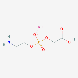 molecular formula C4H9KNO6P B2996206 Potassium;2-aminoethyl carboxymethyl phosphate CAS No. 1803606-96-3