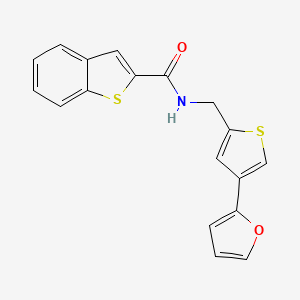 N-[[4-(Furan-2-yl)thiophen-2-yl]methyl]-1-benzothiophene-2-carboxamide
