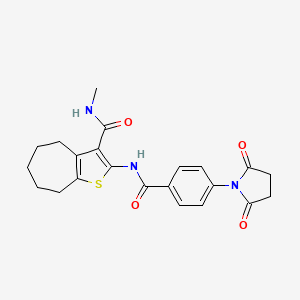 2-(4-(2,5-dioxopyrrolidin-1-yl)benzamido)-N-methyl-5,6,7,8-tetrahydro-4H-cyclohepta[b]thiophene-3-carboxamide