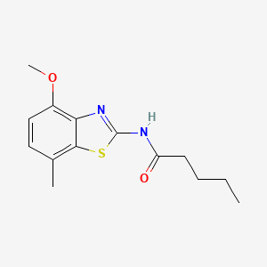 N-(4-methoxy-7-methyl-1,3-benzothiazol-2-yl)pentanamide