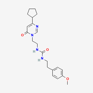 1-(2-(4-cyclopentyl-6-oxopyrimidin-1(6H)-yl)ethyl)-3-(4-methoxyphenethyl)urea