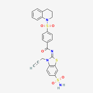 (Z)-4-((3,4-dihydroquinolin-1(2H)-yl)sulfonyl)-N-(3-(prop-2-yn-1-yl)-6-sulfamoylbenzo[d]thiazol-2(3H)-ylidene)benzamide