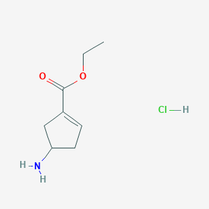 Ethyl 4-aminocyclopent-1-ene-1-carboxylate hydrochloride