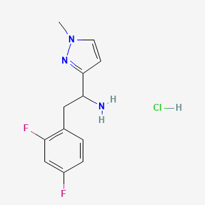 2-(2,4-Difluorophenyl)-1-(1-methylpyrazol-3-yl)ethanamine;hydrochloride
