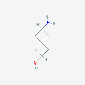 molecular formula C7H13NO B2996250 6-氨基螺[3.3]庚烷-2-醇 CAS No. 1820979-18-7