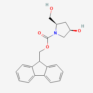 molecular formula C20H21NO4 B2996251 (2S,4R)-(9H-fluoren-9-yl)methyl 4-hydroxy-2-(hydroxymethyl)pyrrolidine-1-carboxylate CAS No. 163671-09-8