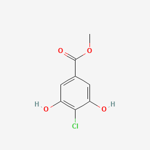 molecular formula C8H7ClO4 B2996282 4-Chloro-3,5-dihydroxy-benzoic acid methyl ester CAS No. 1379332-50-9
