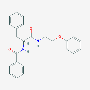 molecular formula C24H24N2O3 B299629 N-{1-benzyl-2-oxo-2-[(2-phenoxyethyl)amino]ethyl}benzamide 