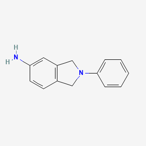 molecular formula C14H14N2 B2996293 2-Phenylisoindolin-5-amine CAS No. 158944-59-3