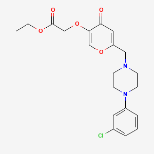 Ethyl 2-[6-[[4-(3-chlorophenyl)piperazin-1-yl]methyl]-4-oxopyran-3-yl]oxyacetate