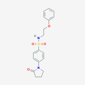molecular formula C18H20N2O4S B299632 4-(2-oxo-1-pyrrolidinyl)-N-(2-phenoxyethyl)benzenesulfonamide 