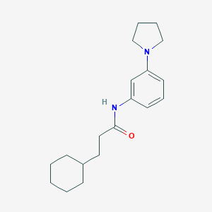 3-cyclohexyl-N-[3-(1-pyrrolidinyl)phenyl]propanamide