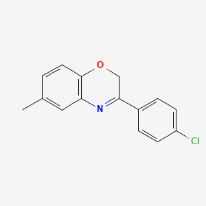 molecular formula C15H12ClNO B2996330 3-(4-chlorophenyl)-6-methyl-2H-1,4-benzoxazine CAS No. 112030-46-3