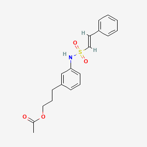 3-[3-[[(E)-2-Phenylethenyl]sulfonylamino]phenyl]propyl acetate