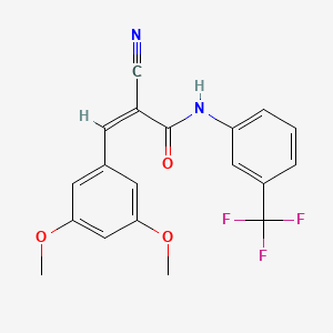 (Z)-2-cyano-3-(3,5-dimethoxyphenyl)-N-[3-(trifluoromethyl)phenyl]prop-2-enamide