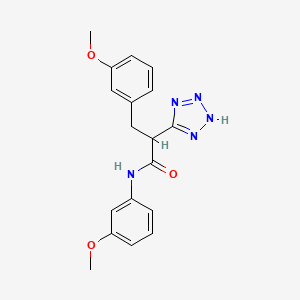 molecular formula C18H19N5O3 B2996342 N,3-bis(3-methoxyphenyl)-2-(2H-tetrazol-5-yl)propanamide CAS No. 483993-50-6