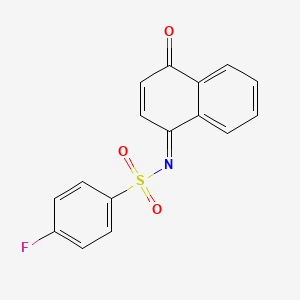 (E)-4-fluoro-N-(4-oxonaphthalen-1(4H)-ylidene)benzenesulfonamide