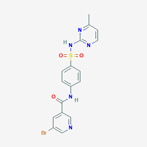 molecular formula C17H14BrN5O3S B299636 5-bromo-N-(4-{[(4-methyl-2-pyrimidinyl)amino]sulfonyl}phenyl)nicotinamide 