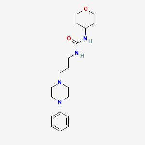 molecular formula C19H30N4O2 B2996368 1-(oxan-4-yl)-3-[3-(4-phenylpiperazin-1-yl)propyl]urea CAS No. 2034536-75-7