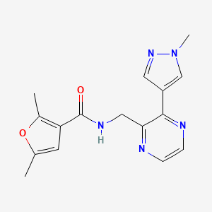 2,5-dimethyl-N-((3-(1-methyl-1H-pyrazol-4-yl)pyrazin-2-yl)methyl)furan-3-carboxamide