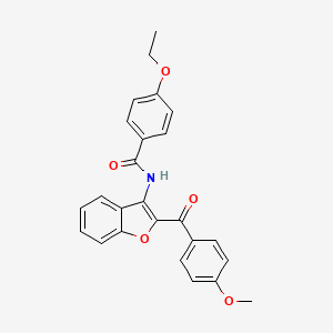 molecular formula C25H21NO5 B2996370 4-乙氧基-N-[2-(4-甲氧基苯甲酰)-1-苯并呋喃-3-基]苯甲酰胺 CAS No. 496012-00-1