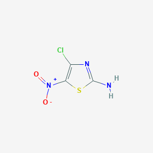 molecular formula C3H2ClN3O2S B2996385 4-Chloro-5-nitro-1,3-thiazol-2-ylamine CAS No. 127507-89-5