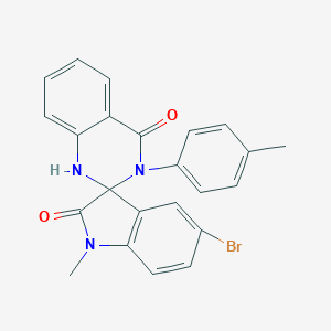 molecular formula C23H18BrN3O2 B299639 5-bromo-1-methyl-3'-(4-methylphenyl)-1'H-spiro[indole-3,2'-quinazoline]-2,4'(1H,3'H)-dione 