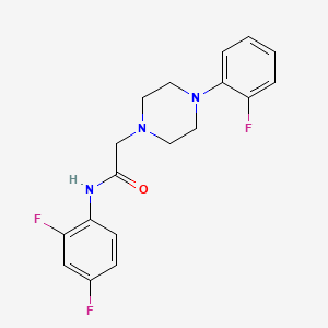 molecular formula C18H18F3N3O B2996392 N-(2,4-二氟苯基)-2-[4-(2-氟苯基)哌嗪-1-基]乙酰胺 CAS No. 329080-45-7