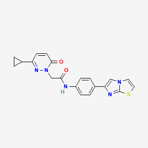 2-(3-cyclopropyl-6-oxopyridazin-1(6H)-yl)-N-(4-(imidazo[2,1-b]thiazol-6-yl)phenyl)acetamide