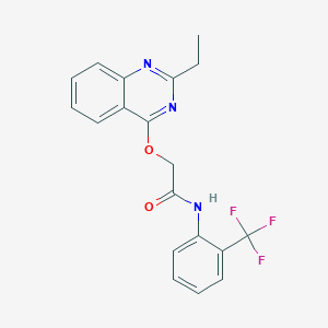 molecular formula C19H16F3N3O2 B2996399 2-(2-ethylquinazolin-4-yl)oxy-N-[2-(trifluoromethyl)phenyl]acetamide CAS No. 1116017-26-5