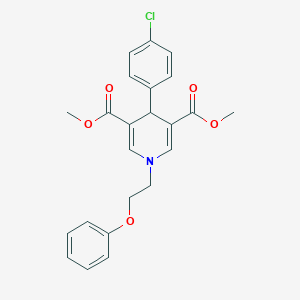 molecular formula C23H22ClNO5 B299640 Dimethyl 4-(4-chlorophenyl)-1-(2-phenoxyethyl)-1,4-dihydro-3,5-pyridinedicarboxylate 