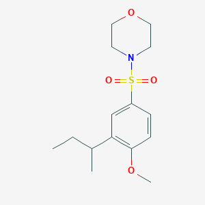 molecular formula C15H23NO4S B2996401 4-[(3-Sec-butyl-4-methoxyphenyl)sulfonyl]morpholine CAS No. 714210-37-4
