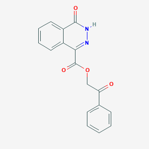 molecular formula C17H12N2O4 B299641 2-Oxo-2-phenylethyl 4-oxo-3,4-dihydro-1-phthalazinecarboxylate 