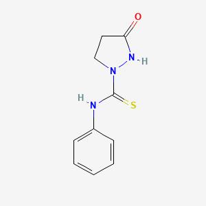 molecular formula C10H11N3OS B2996424 3-oxo-N-phenylpyrazolidine-1-carbothioamide CAS No. 303994-79-8