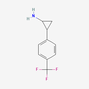 molecular formula C10H10F3N B2996428 2-[4-(Trifluoromethyl)phenyl]cyclopropan-1-amine CAS No. 2248-47-7