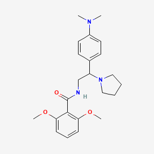 molecular formula C23H31N3O3 B2996430 N-{2-[4-(dimethylamino)phenyl]-2-pyrrolidin-1-ylethyl}-2,6-dimethoxybenzamide CAS No. 946217-80-7