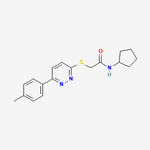 N-cyclopentyl-2-((6-(p-tolyl)pyridazin-3-yl)thio)acetamide