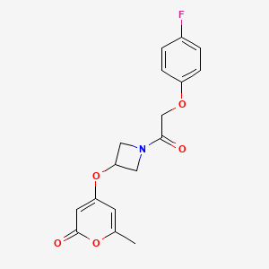 4-((1-(2-(4-fluorophenoxy)acetyl)azetidin-3-yl)oxy)-6-methyl-2H-pyran-2-one