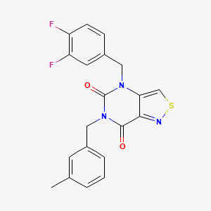 molecular formula C20H15F2N3O2S B2996436 4-(3,4-difluorobenzyl)-6-(3-methylbenzyl)isothiazolo[4,3-d]pyrimidine-5,7(4H,6H)-dione CAS No. 2319893-88-2