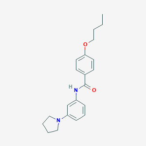 molecular formula C21H26N2O2 B299644 4-butoxy-N-[3-(pyrrolidin-1-yl)phenyl]benzamide 