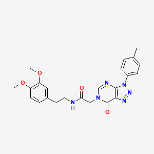 molecular formula C23H24N6O4 B2996440 N-(3,4-dimethoxyphenethyl)-2-(7-oxo-3-(p-tolyl)-3H-[1,2,3]triazolo[4,5-d]pyrimidin-6(7H)-yl)acetamide CAS No. 863019-25-4